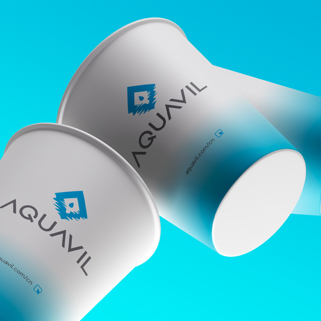 AQUAVIL凈水器品牌logo設計，品牌VI設計，品牌形象升級